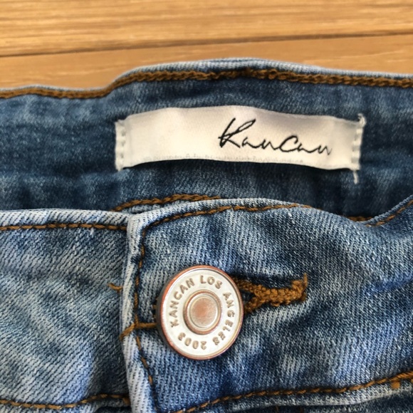KANCAN High Rise Distressed Shorts Size 28 - Picture 6 of 7